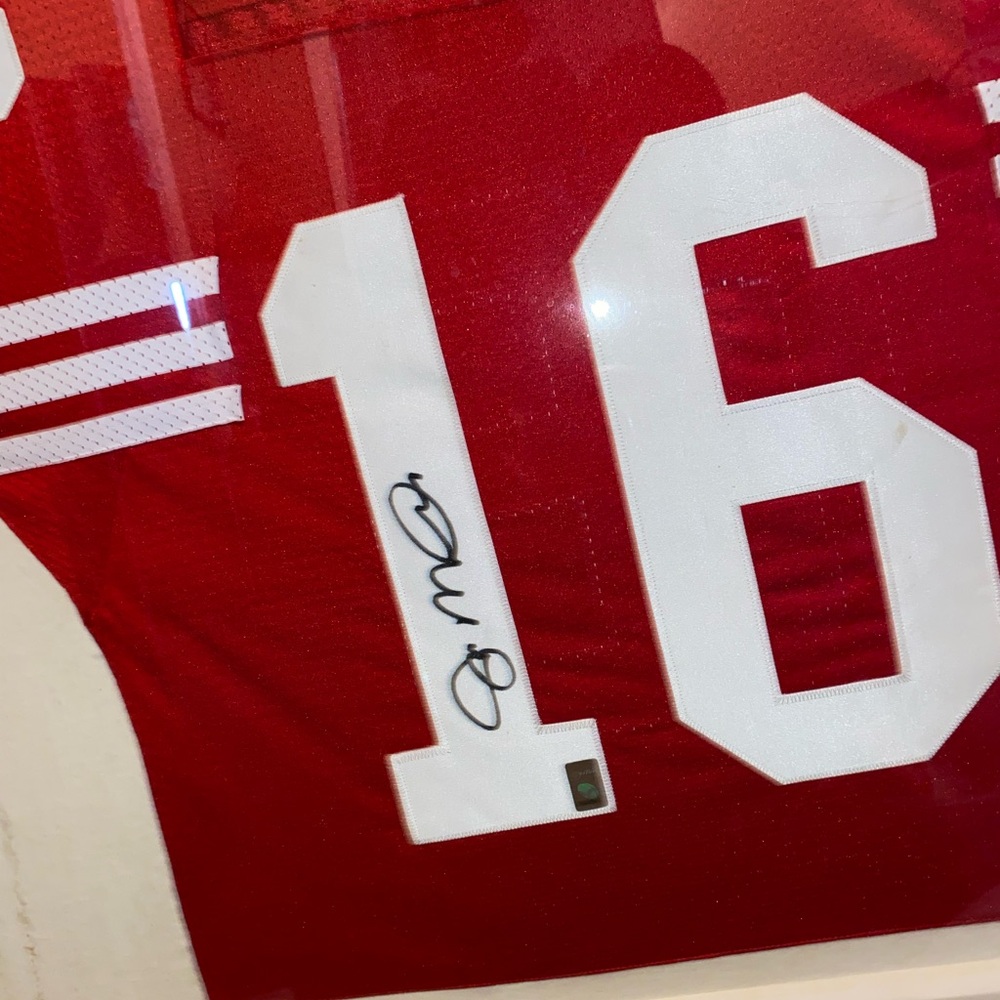 NFL Red and White Signed Jersey Wall Decor